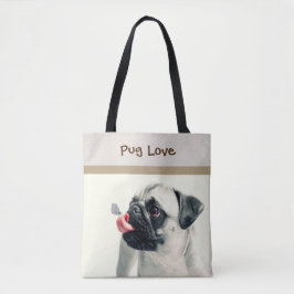 Pug Love - PERSONALIZE - Handtas / Tas