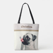 Pug Love - PERSONALIZE - Handtas / Tas (Achterkant)