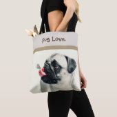 Pug Love - PERSONALIZE - Handtas / Tas (Dichtbij)