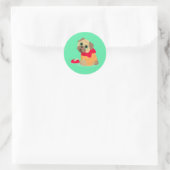 Pug Love schattig bedankt Ronde Sticker (Tas)