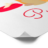 Pug Love schattig puppy dog Poster (Hoek)