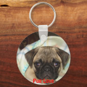 Pug Love Sleutelhanger (Voorkant)