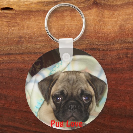 Pug Love Sleutelhanger (Voorkant)