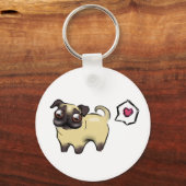 Pug Love Sleutelhanger (Voorkant)
