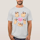 Pug Love T-shirt (Voorkant)