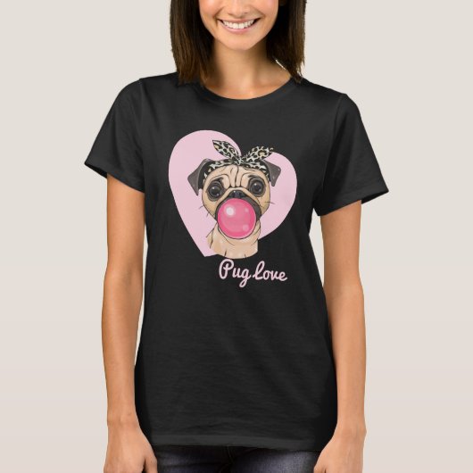 Pug Love T-shirt (Voorkant)