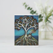 Pug Love Tree of Life Briefkaart (Staand voorkant)