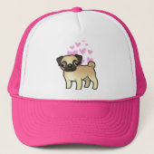 Pug Love Trucker Pet (Voorkant)