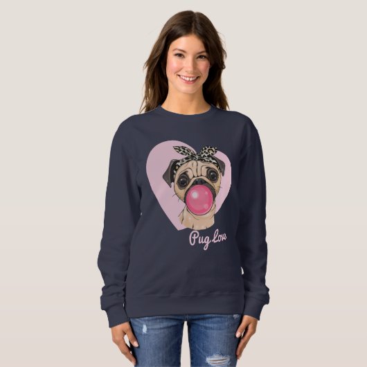 Pug Love Trui (Voorkant volledig)
