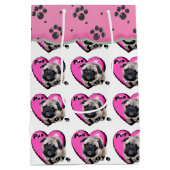 Pug Love Valentijnsdag Medium Cadeauzakje (Achterkant)