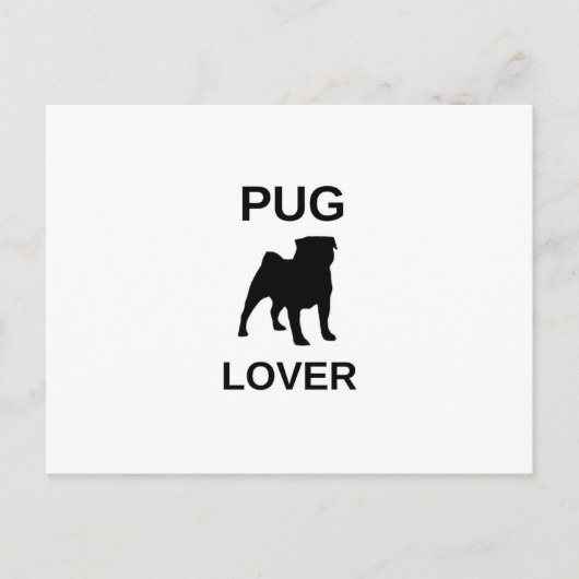 pug lover briefkaart (Voorkant)