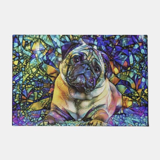 Pug Lover Gift, Pug Doormat, Funny Pug Gift Deurmat (Voorkant)