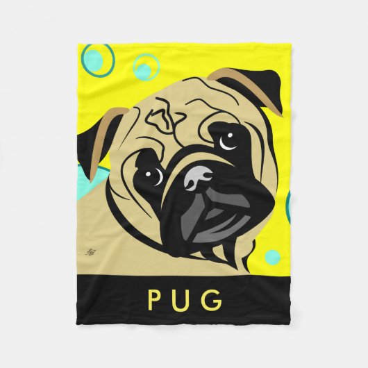 Pug Lover Gifts Fleece Deken (Voorkant)
