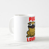 Pug Lover Koffiemok (Voorkant links)