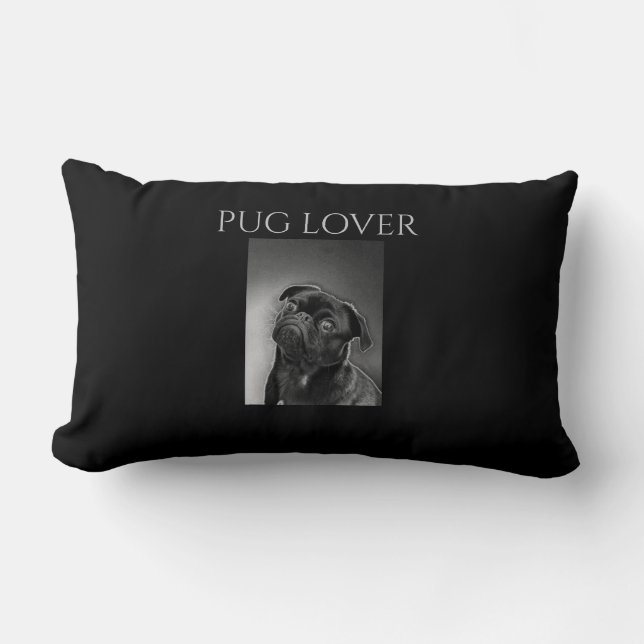Pug lover Lumbar kussen. Kussen (Voorkant)