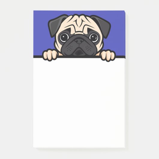 Pug Lover Schattigee Peeking Puppy Dog Gifts Post-it® Notes (Voorkant)