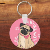 Pug Lover Sleutelhanger (Voorkant)