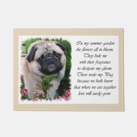 Pug Lovers Art Deurmat (Voorkant)