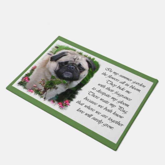Pug Lovers Art Deurmat (Schuin)