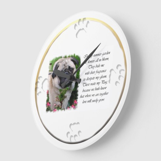 Pug Lovers Art Grote Klok (Hoek)
