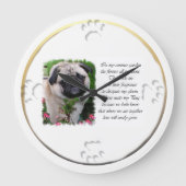 Pug Lovers Art Grote Klok (Voorkant)