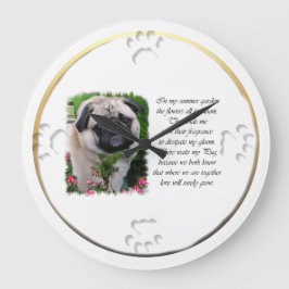 Pug Lovers Art Grote Klok