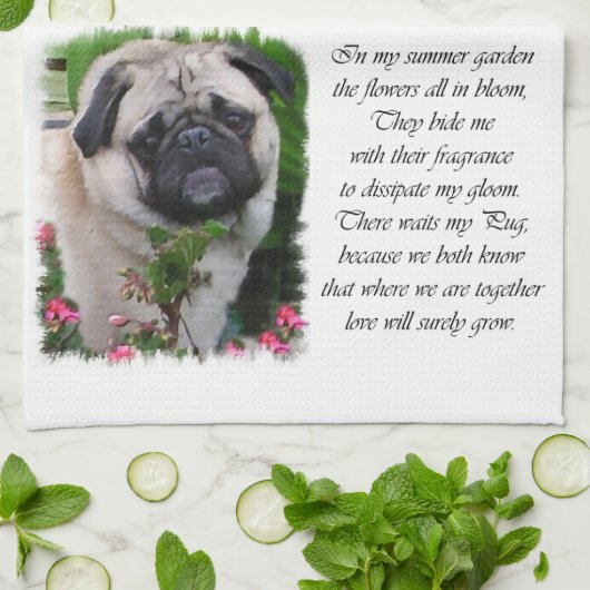 Pug Lovers Art Theedoek (Gevouwen)