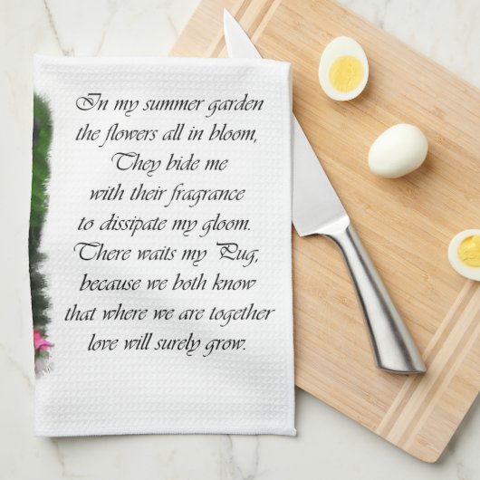 Pug Lovers Art Theedoek (Quarter Fold)