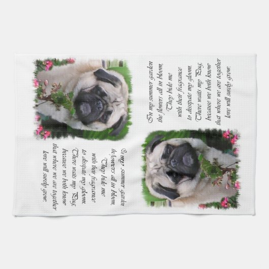 Pug Lovers Art Theedoek (Horizontaal)