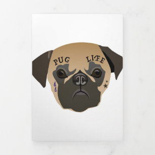 Pug Lovers   Cute Pug Life Drieluik Aankondiging