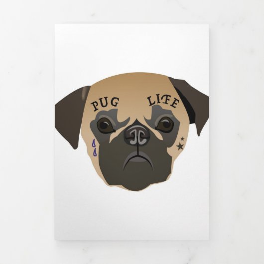 Pug Lovers | Cute Pug Life Drieluik Aankondiging (Cover)