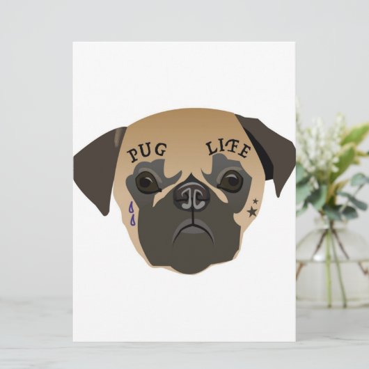 Pug Lovers | Cute Pug Life Menu (Staand voorkant)