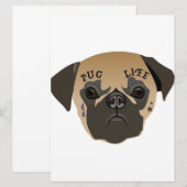 Pug Lovers | Cute Pug Life Menu (Voorkant / Achterkant)
