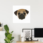 Pug Lovers | Cute Pug Life Poster (Thuiskantoor)