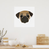 Pug Lovers | Cute Pug Life Poster (Keuken)