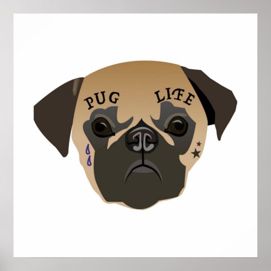 Pug Lovers | Cute Pug Life Poster (Voorkant)