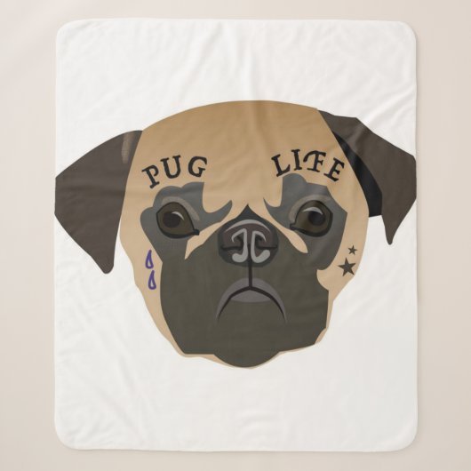 Pug Lovers | Cute Pug Life Sherpa Deken (Voorkant)