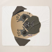 Pug Lovers | Cute Pug Life Sherpa Deken (Voorkant (horizontaal))