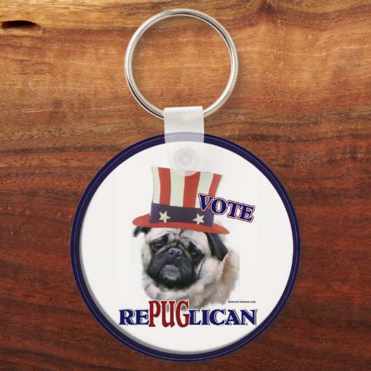 Pug Lovers Gifts Sleutelhanger (Voorkant)