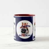 Pug Lovers Gifts Tweekleurige Koffiemok (Center)
