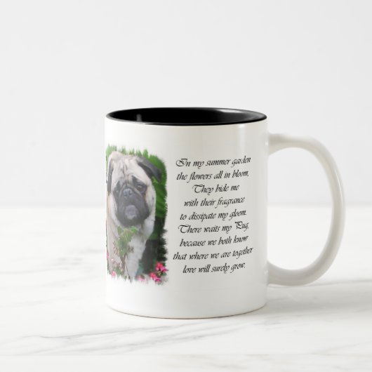 Pug Lovers Gifts Tweekleurige Koffiemok (Rechts)