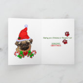 Pug Lovers kerstcadeaus Feestdagen Kaart (Binnen)