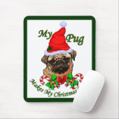 Pug Lovers kerstcadeaus Muismat (Met muis)