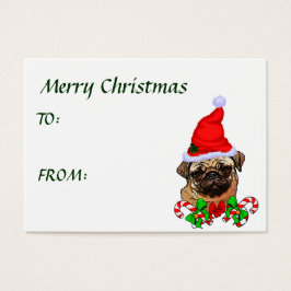 Pug Lovers kerstcadeaus Visitekaartjes