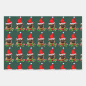 Pug Lovers Kerstmis Inpakpapier Vel (Voorkant)