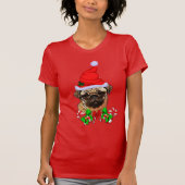 Pug Lovers Kerstmis T-shirt (Voorkant)