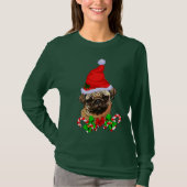 Pug Lovers Kerstmis T-shirt (Voorkant)