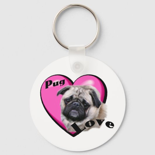 Pug Lovers Sleutelhanger (Voorkant)