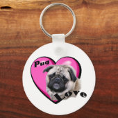 Pug Lovers Sleutelhanger (Voorkant)