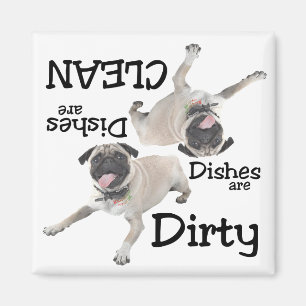 Pug Lovers Vaatwasser Magneet
